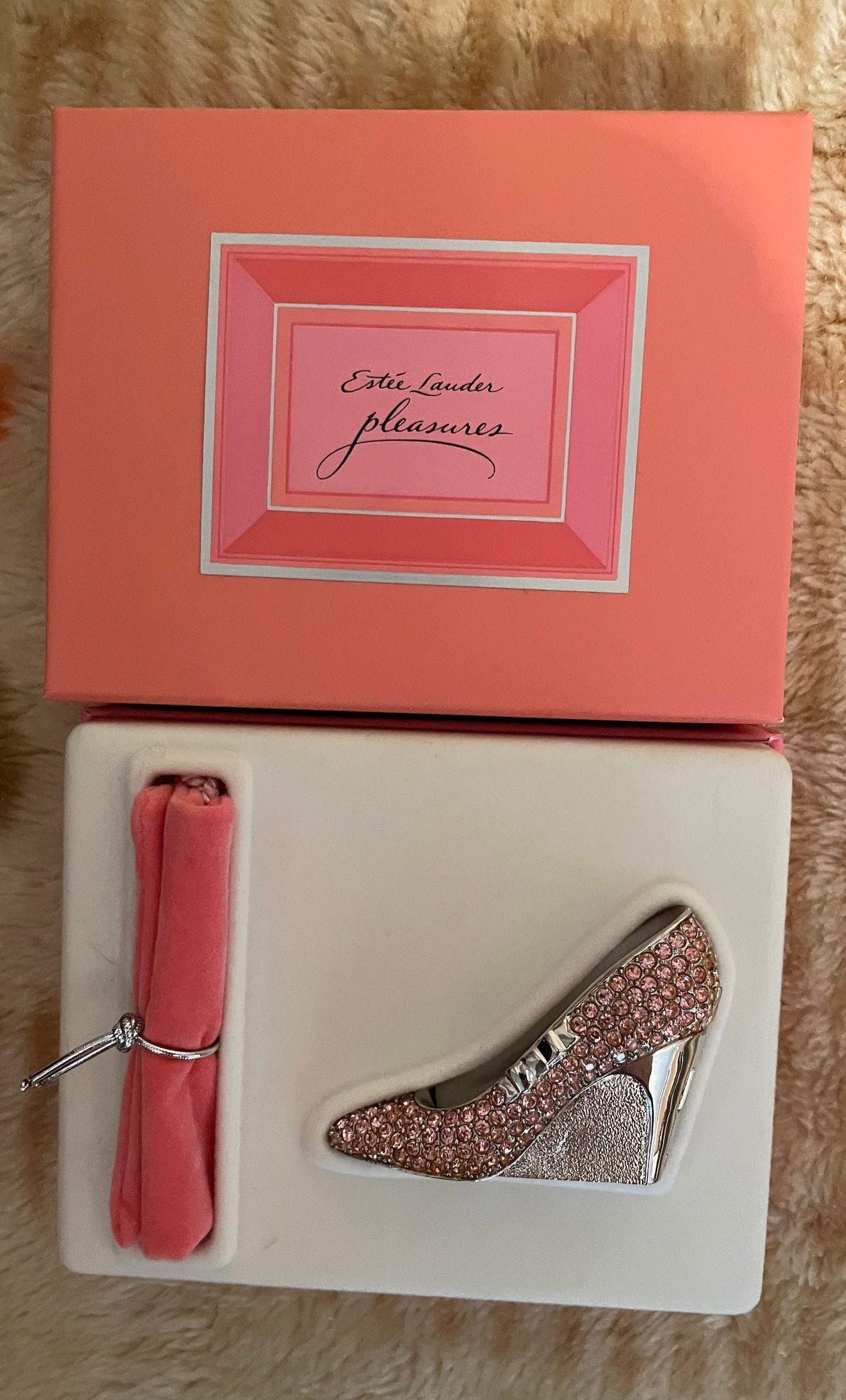 Eastee Lauder Pink High Heel Compact Perfume Etsy