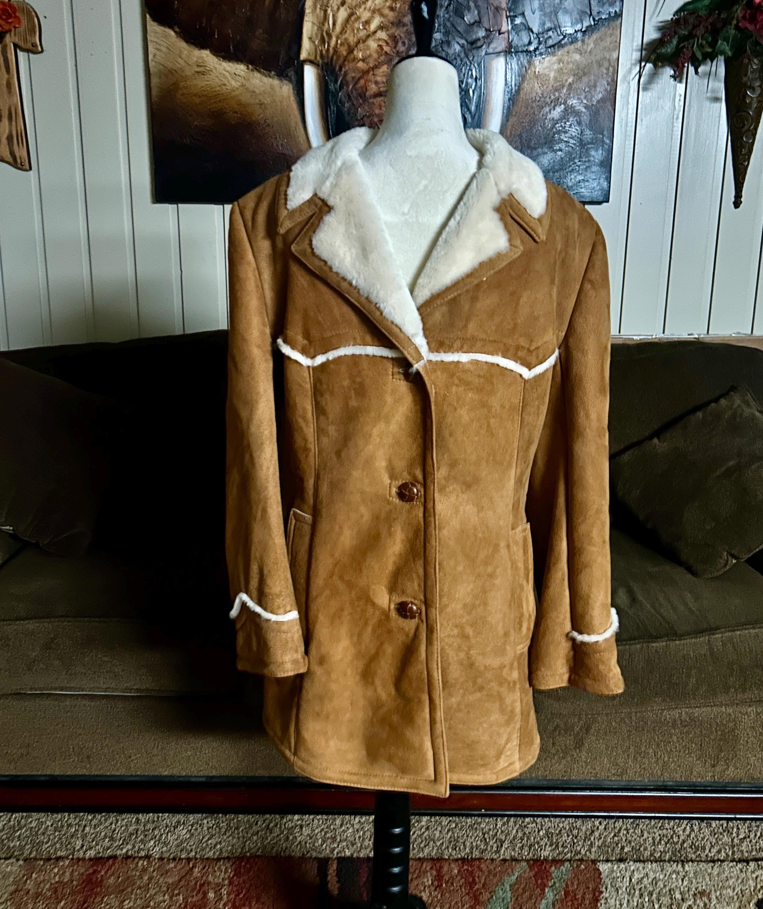 Vintage Sawyer of Napa Shearling Bomber Jacket, Made in USA