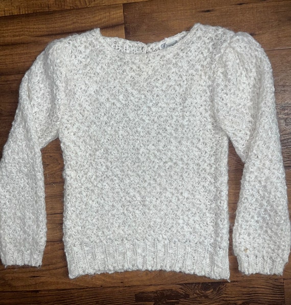 Donagain • Size Large • White Sweater • W/ Silver 