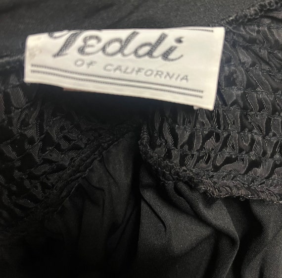 Teddi Of California Size 16 Black Blouse W/ Sequi… - image 9
