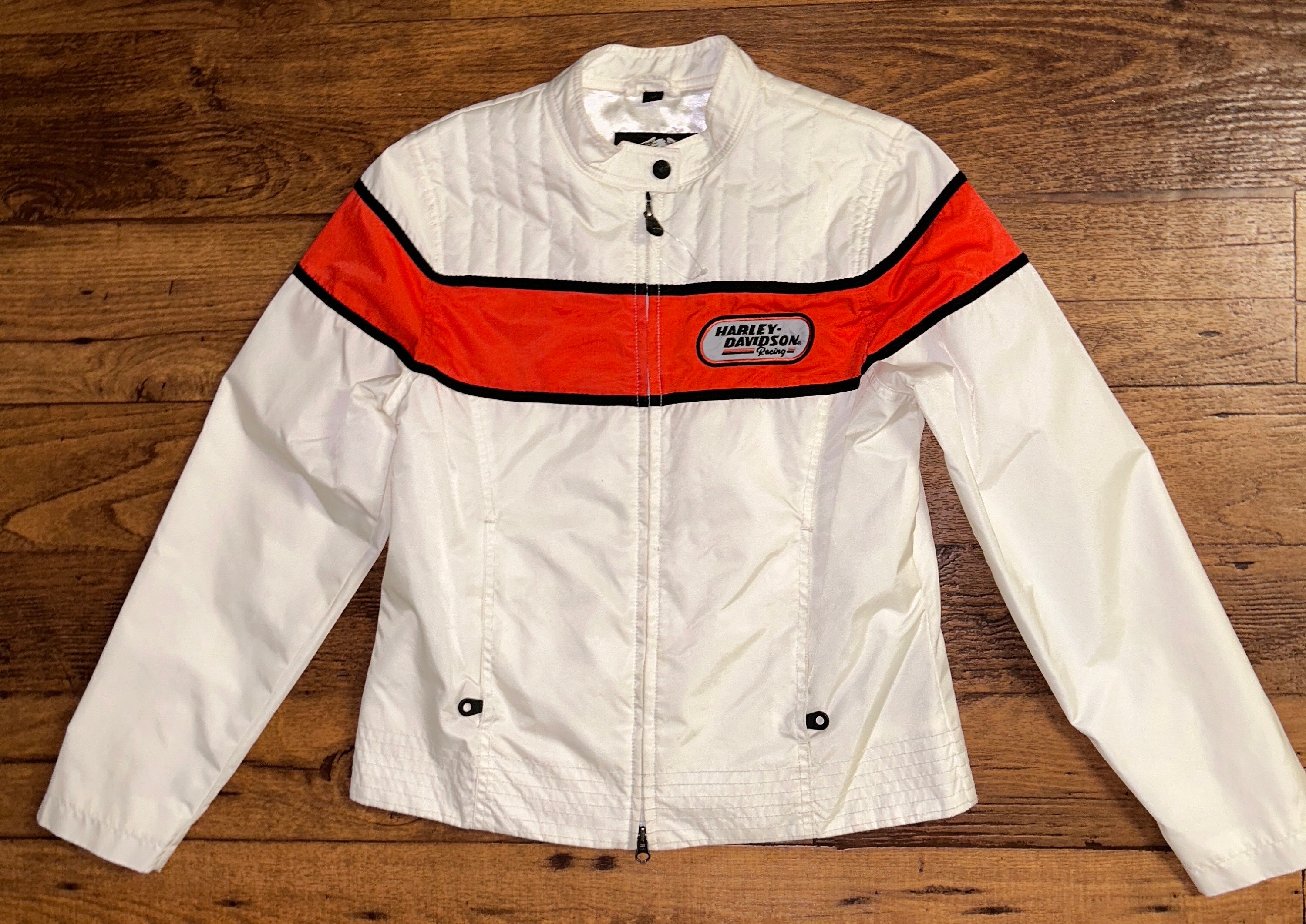 Harley-davidson • Women • Medium • Orange/ White • Embroidery