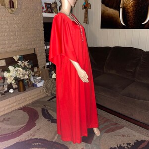 Peggy Lou Vintage Red Boho Dress X-Large image 4