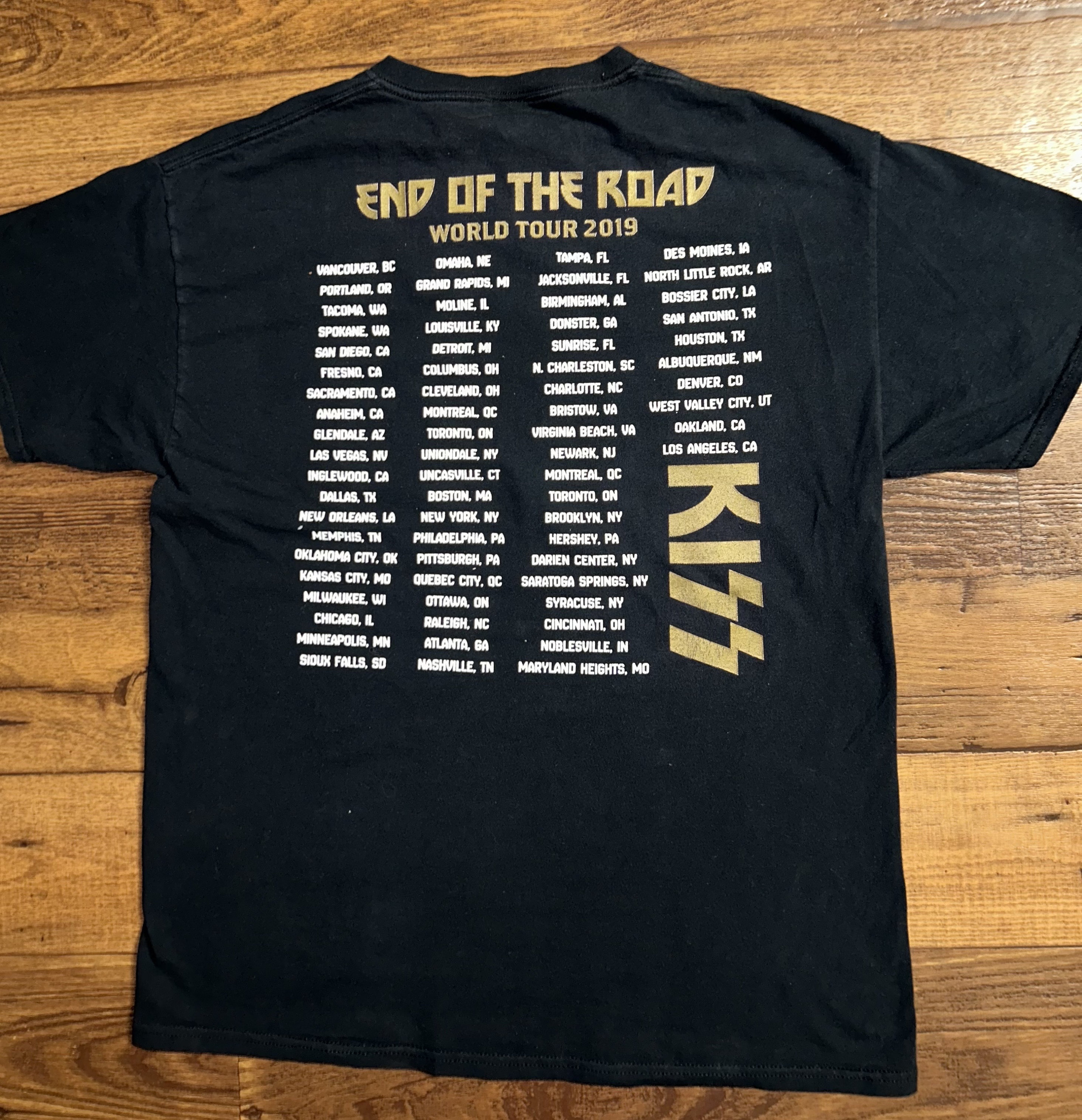 Kiss • Concert • End of the Road • T-shirt • Size Large - Etsy