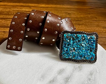 Mountain West • Leather • Rhinestones • Bling • Pink/Silver • Medium (34) •Belt Mountain West • Western • Leather • Rhinestones • Studded  main image 4