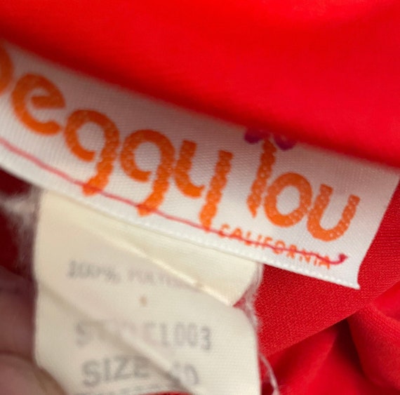 Peggy Lou (Vintage) Red Boho Dress~ X-Large - image 10