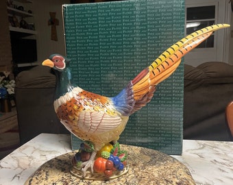 Fitz & Floyd • Vintage • Venezia Pheasant • Rooster • Figurine Centerpiece