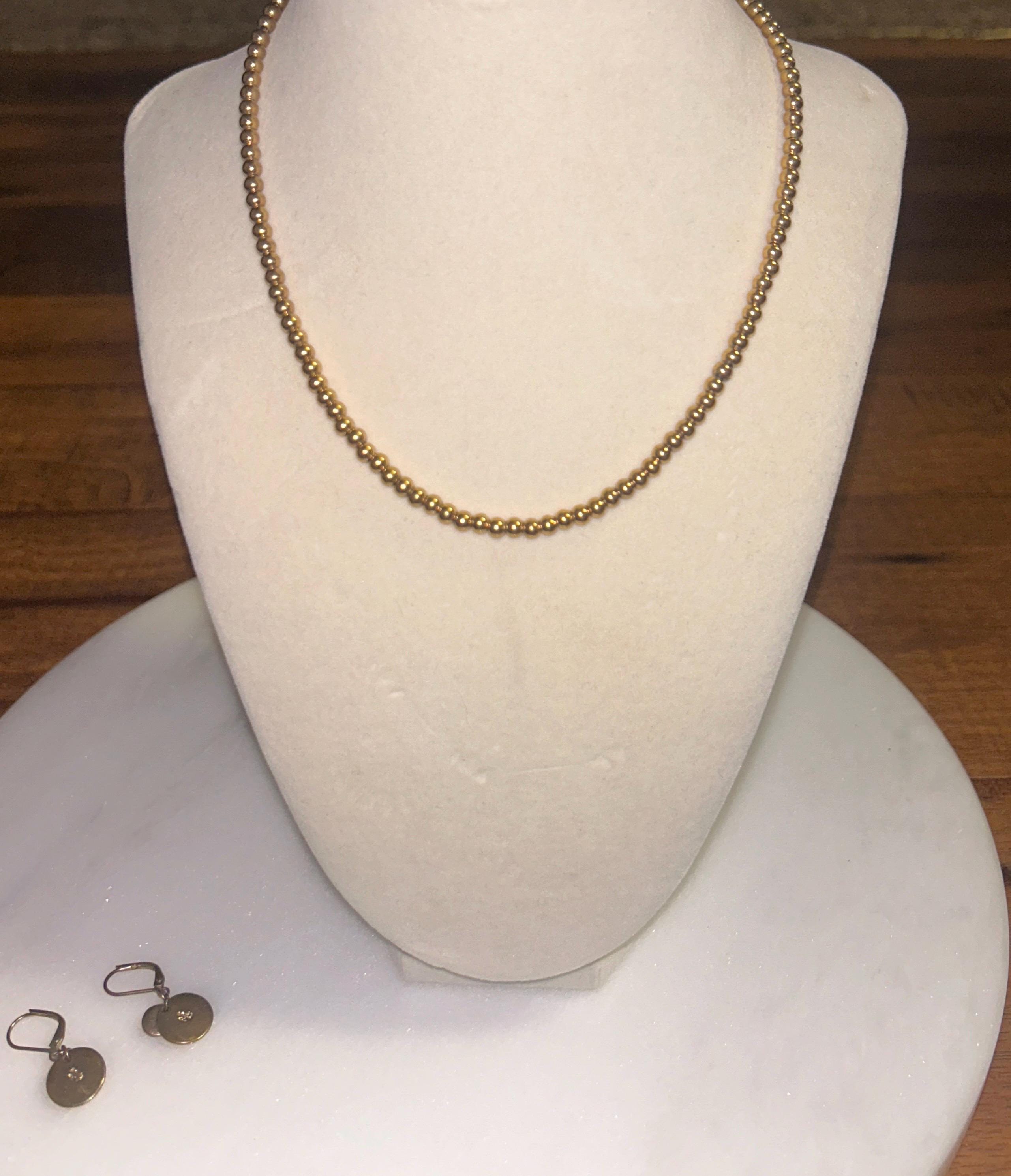 Lauren Ralph Lauren ~ Gold Tone Plated Small Beaded Toggle 16” In 