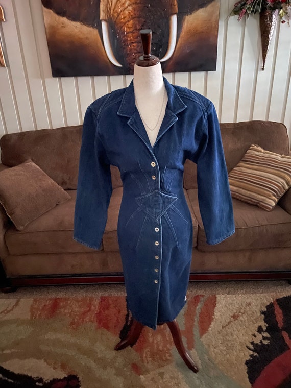 Vtg “Blondie & Me” Denim Dress ~ Size 7/8 - image 4