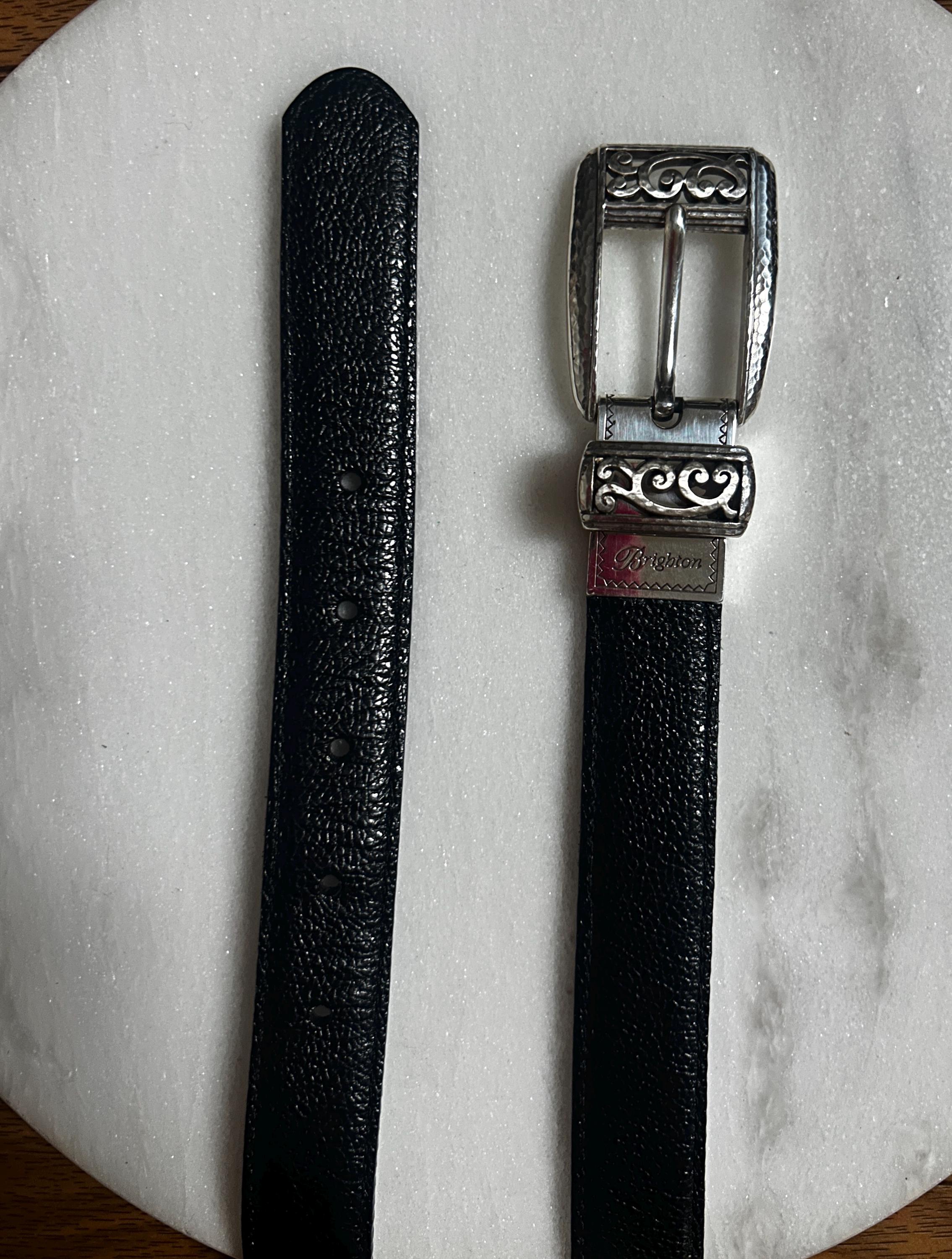 BRIGHTON Reversible Womens Belt Shiny Oil Rubbed Bronze Color, Silver Buckle Brighton ~ Vintage ~ Women main image 2