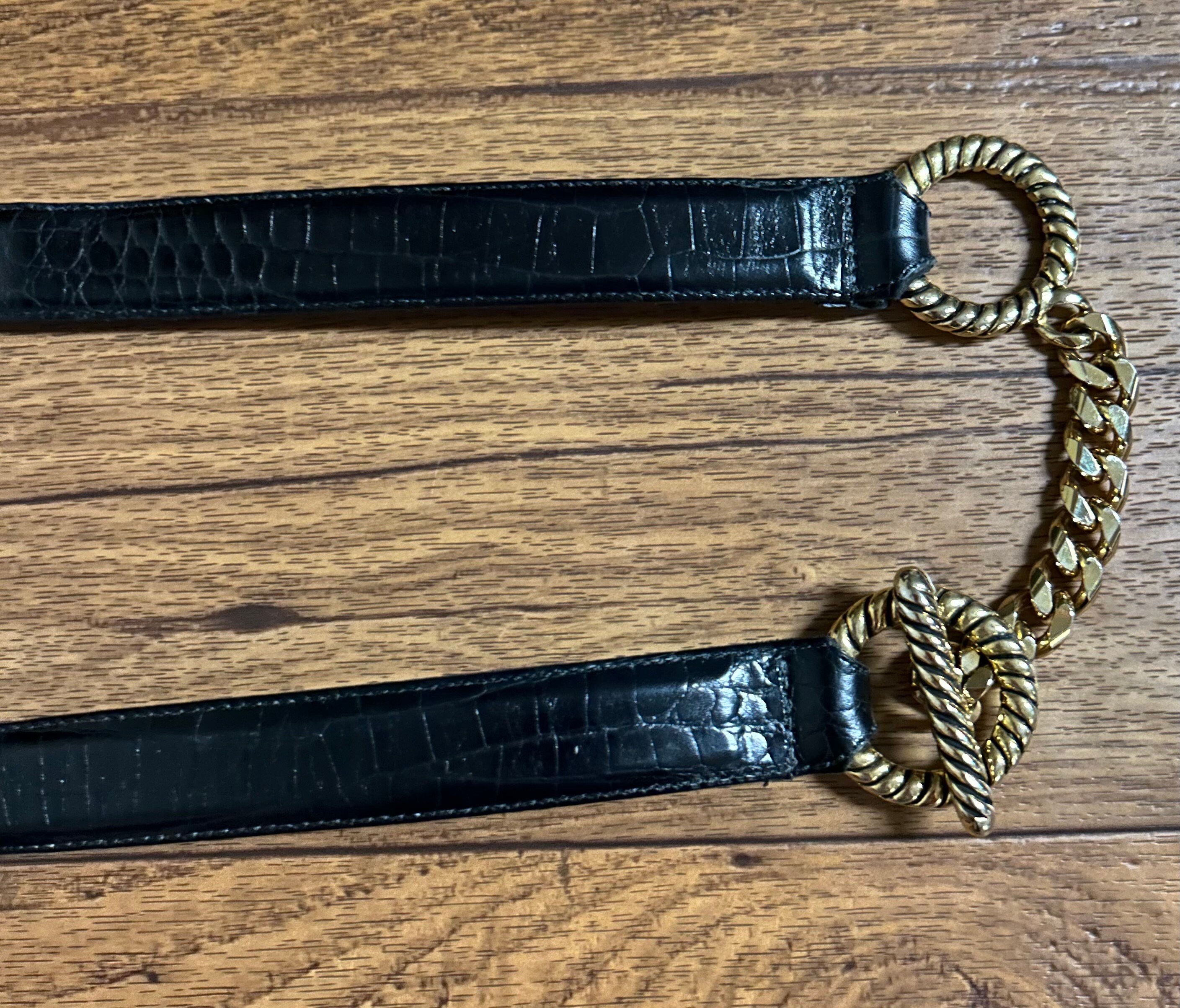 Vicenza • Black / Gold • Women Belt • Italian Calf Skin 