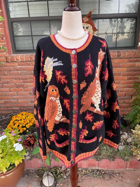 Cardigan Bay Hand Knitted Sweater 2X Gem