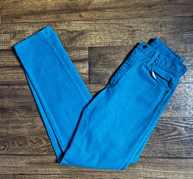 Wrangler ~ Vintage (1980’s) ~ Made in USA ~ Western ~ Cowgirl ~ Turquoise ~ Size 9 (28/34) ~ Bootcut ~ High Rise ~ Jeans Bild 13