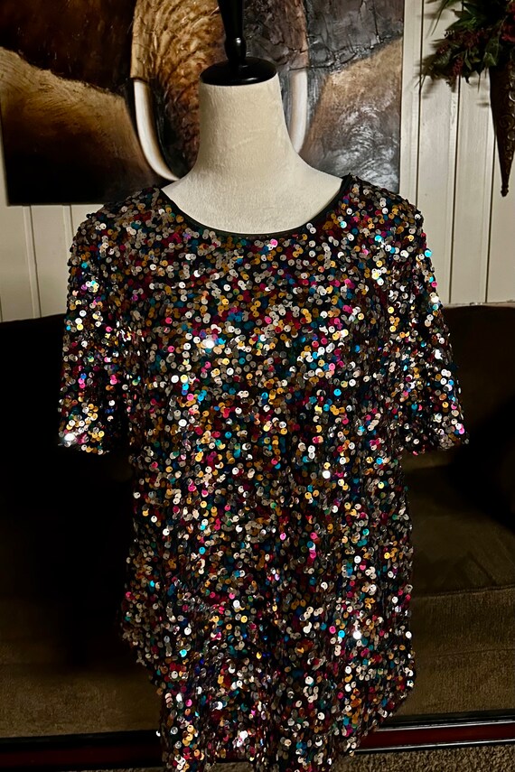 Jodifl • Multi-Colors • Sequins • Size Large • Bl… - image 9