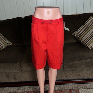 Chic • Vintage • 1980’s • Red • Mom Shorts • Size 16 • New W/Tags