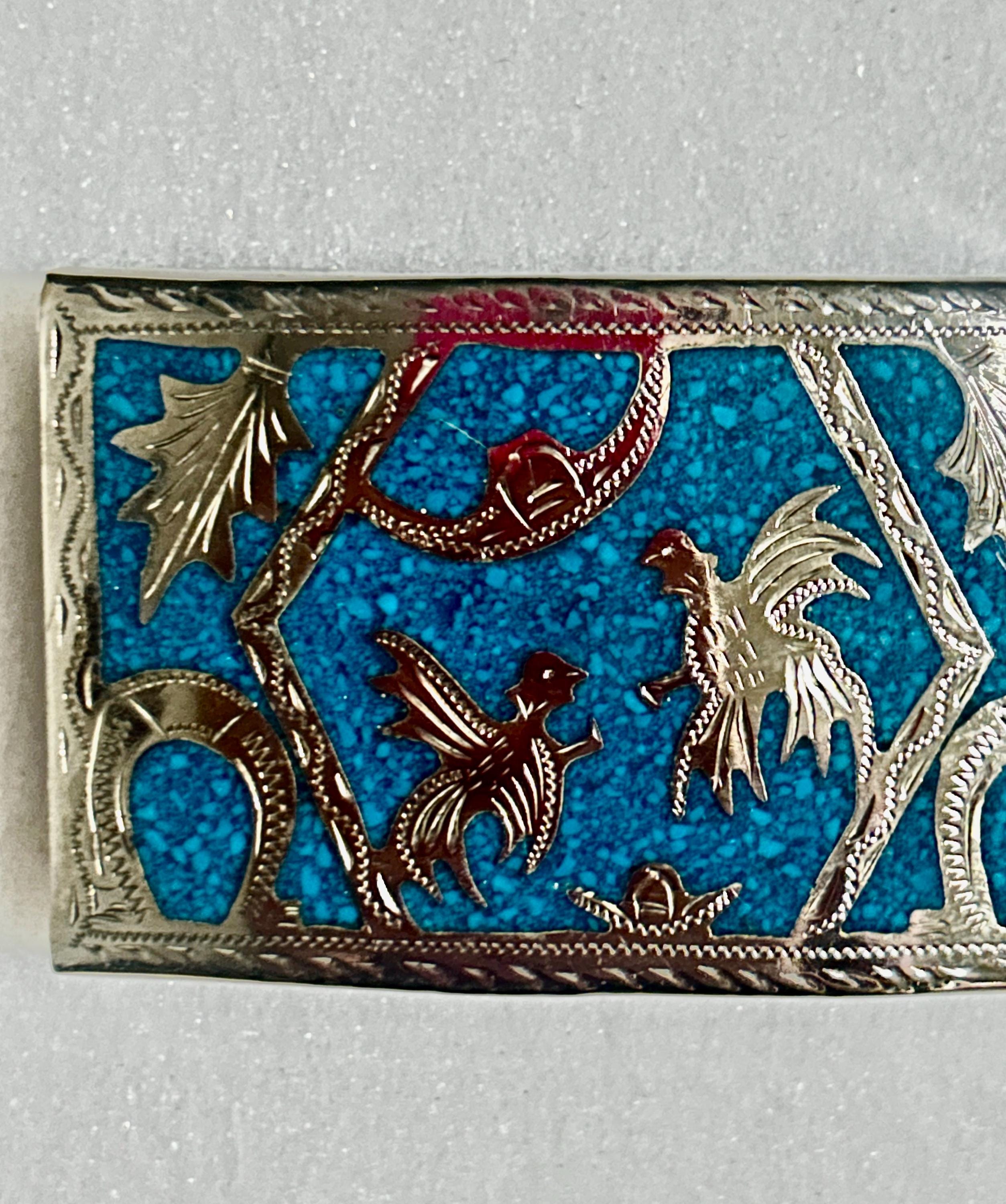 Vintage ~ Western/cowboy Hat/horseshoe/bird ~ Turquoise 