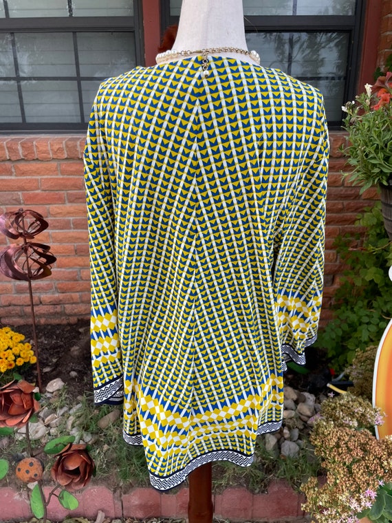 Chico’s • Size Large • Boho • Blouse • Yellow/ Bl… - image 8