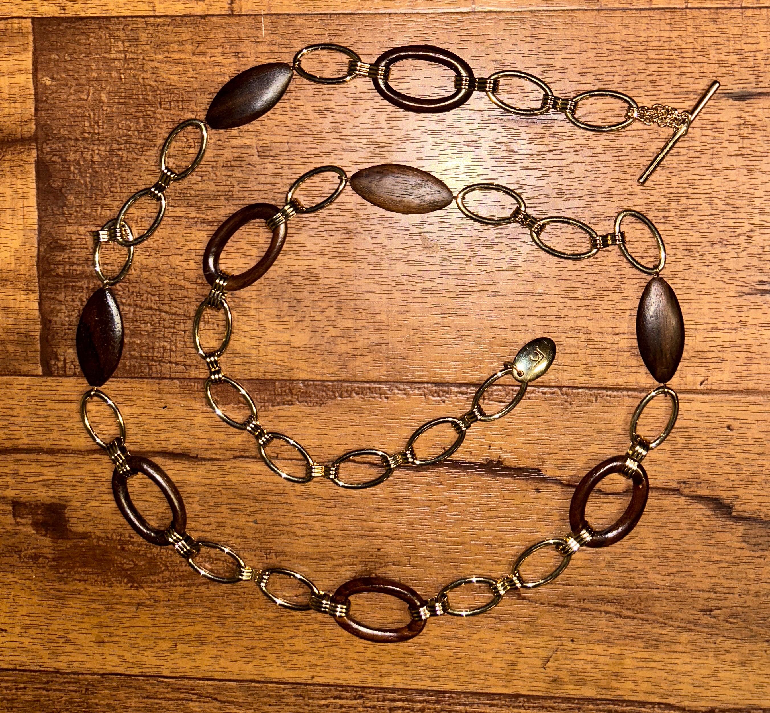 Liz Claiborne Gold Tone Chain Link Belt Statement Adjustable Liz Claiborne Gold Belts for Women for sale | eBay main image 2