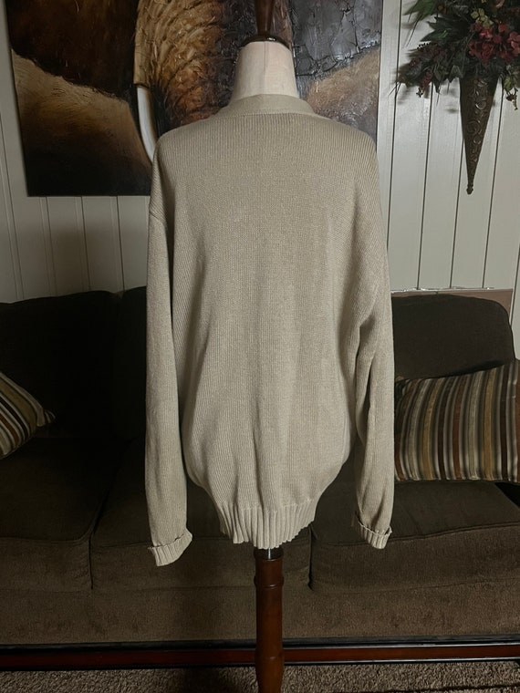 Men’s “Jantzen” Beige Cardigan Sweater~Sise Large - image 4
