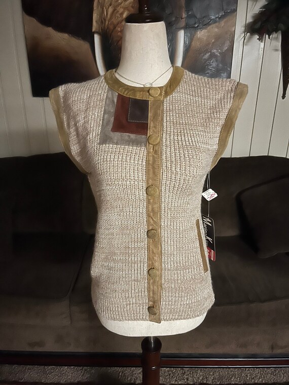 Vtg~”Mariea Kim” Women Size Medium Sweater Vest - image 3