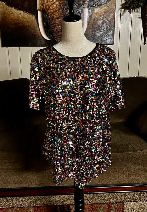 Jodifl • Multi-Colors • Sequins • Size Large • Bl… - image 7