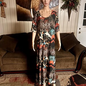Attitudes by Renee ~ 1x-large ~ Butterfly/snake ~ Brown/beige/blue ~ Maxi  Dress ~ New W/ Tags - Etsy