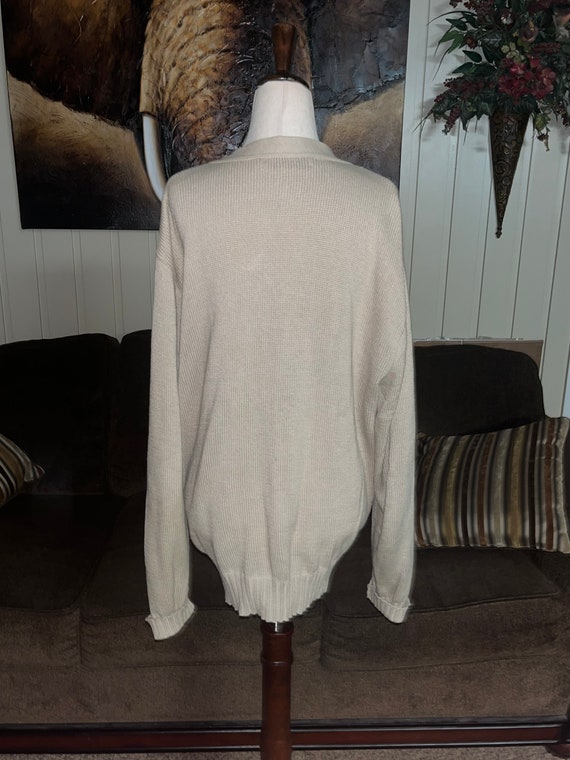Men’s “Jantzen” Beige Cardigan Sweater~Sise Large - image 8