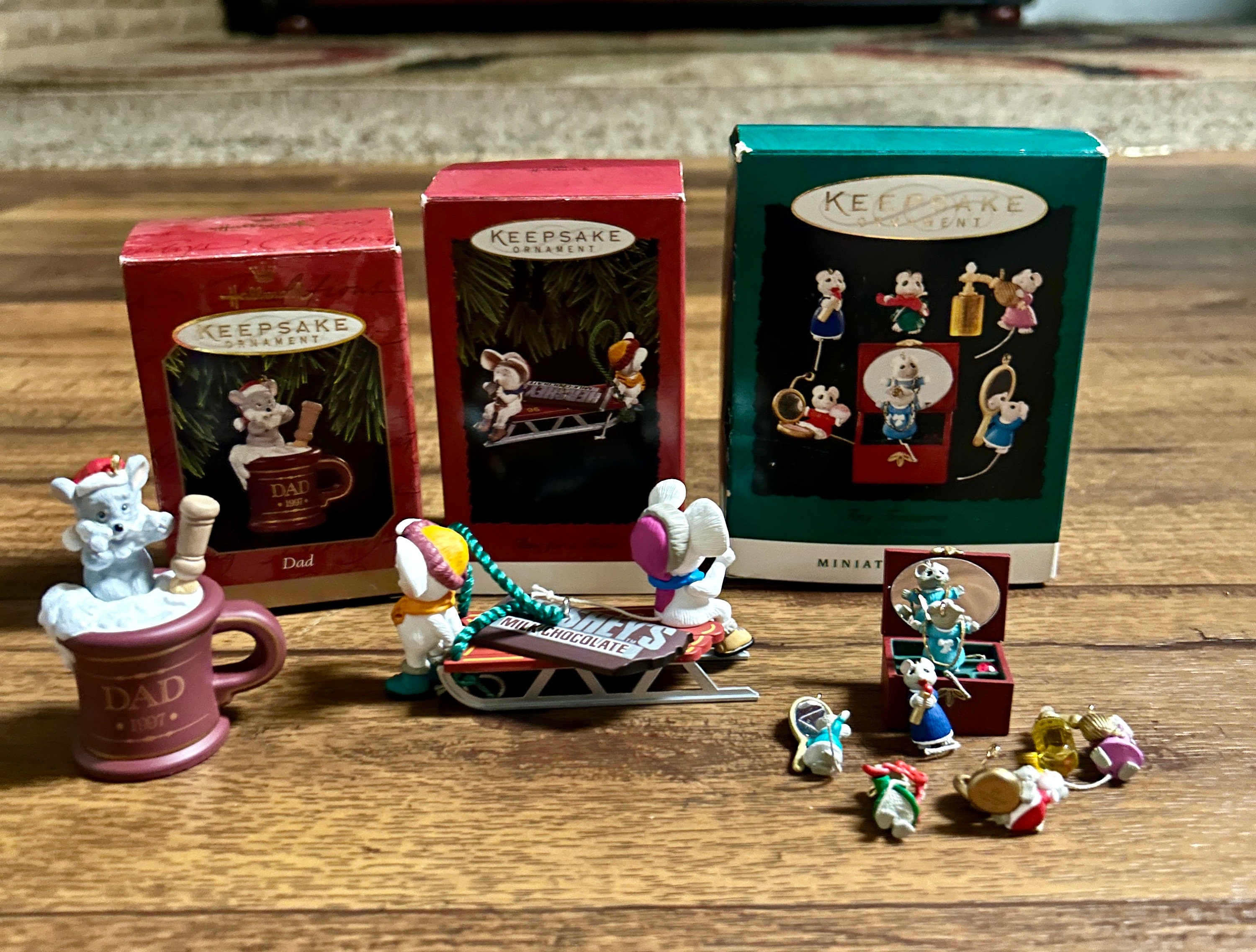 Hallmark Keepsake Ornaments • 3 Boxes • 1995 Tiny Mouse