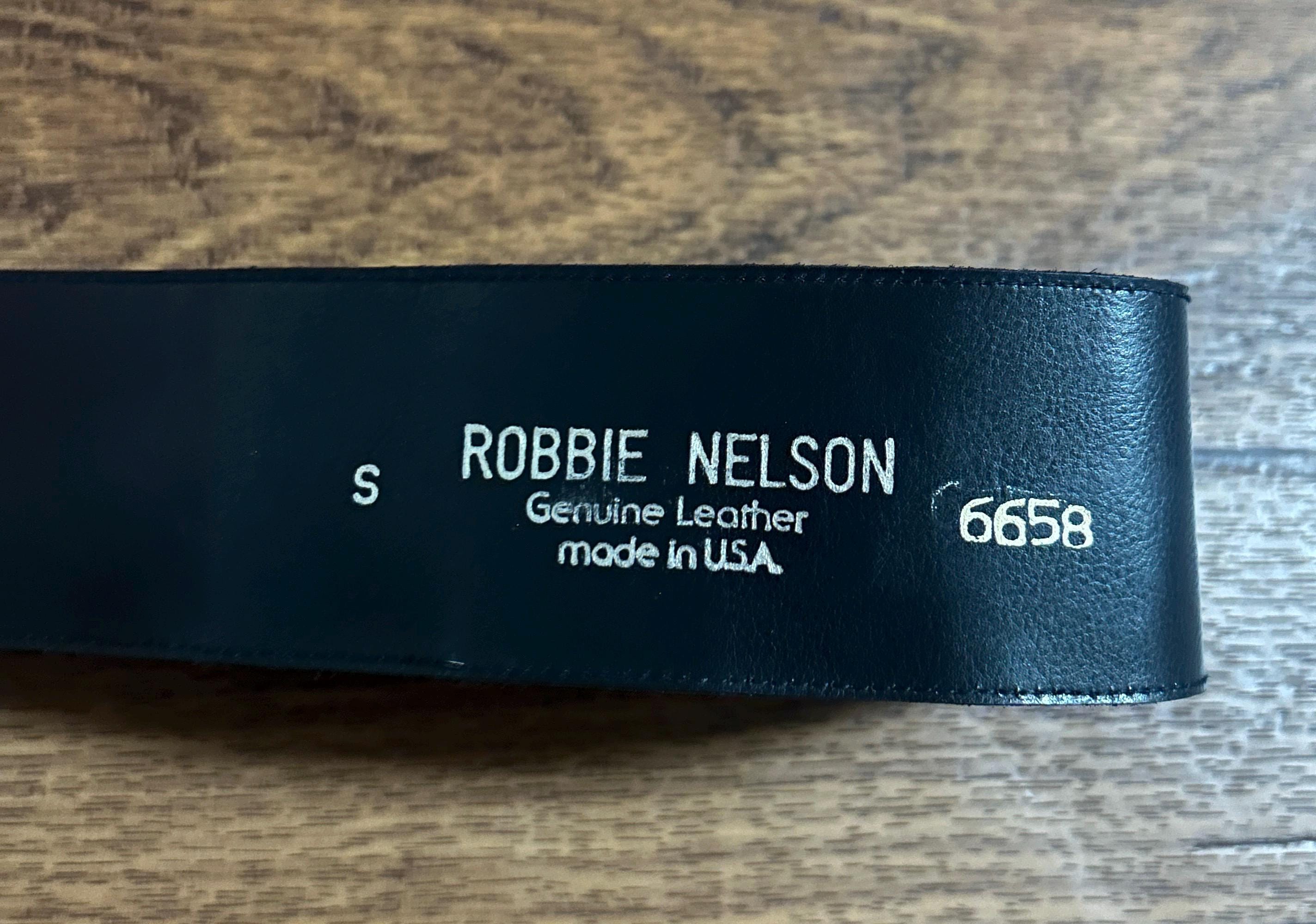 Vintage Robbie Nelson Black Leather Belt w/ Gold Tone Buckle | Size L Vintage Robbie Nelson Women main image 3