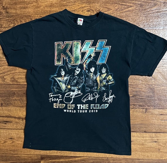 大人女性の of End • Concert • Kiss the Etsy - Large Size • T-shirt • Road ミュージシャン
