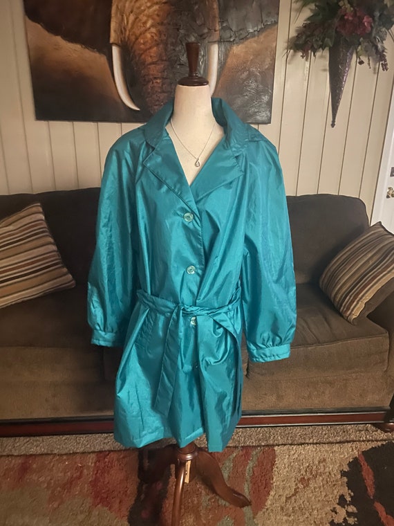 Wippette Rainsport~ Women Size 16 Turquoise Jacket - image 1