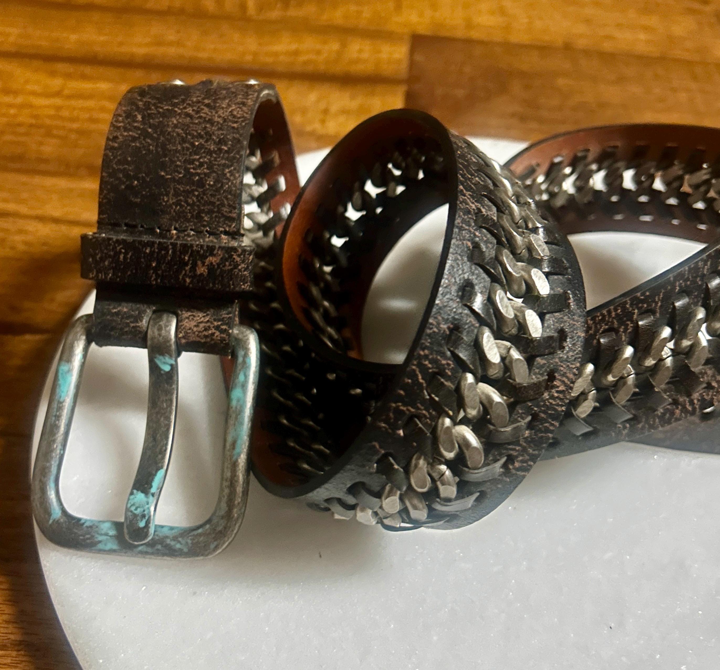 Vintage Steve Madden classic‎ tan leather belt with silver buckle size XL Steve Madden • Vintage • Size X-large • Vintage • Black  main image 4