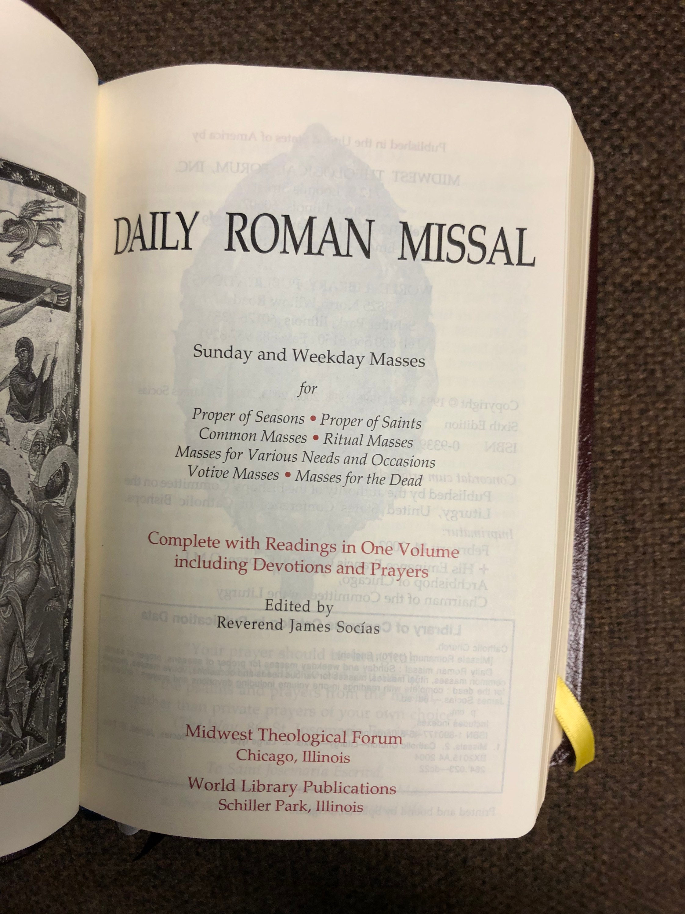 Daily Roman Missal 2002 Bible Bonded Leather 6th Ed. Etsy