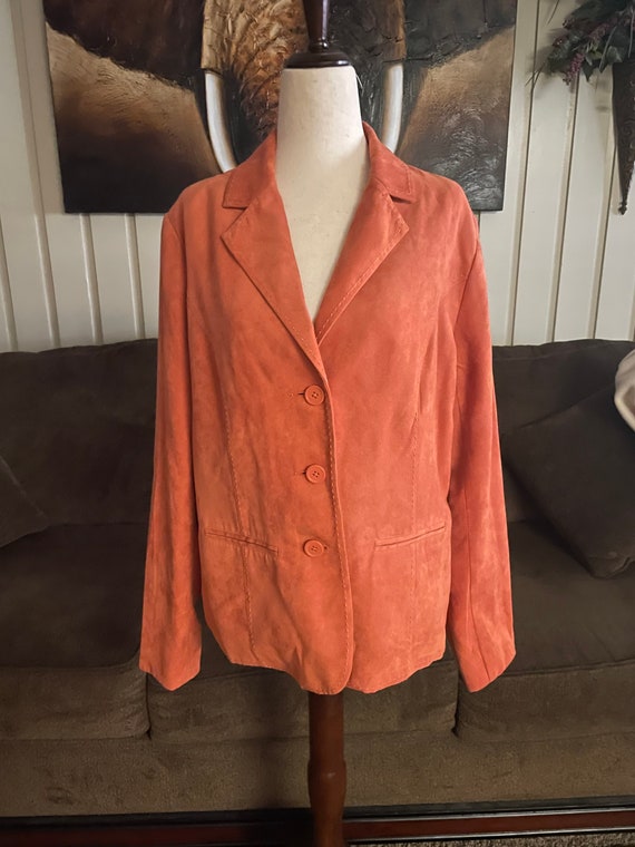 Studio Works • Suede • Orange • Jacket • Blazer • 