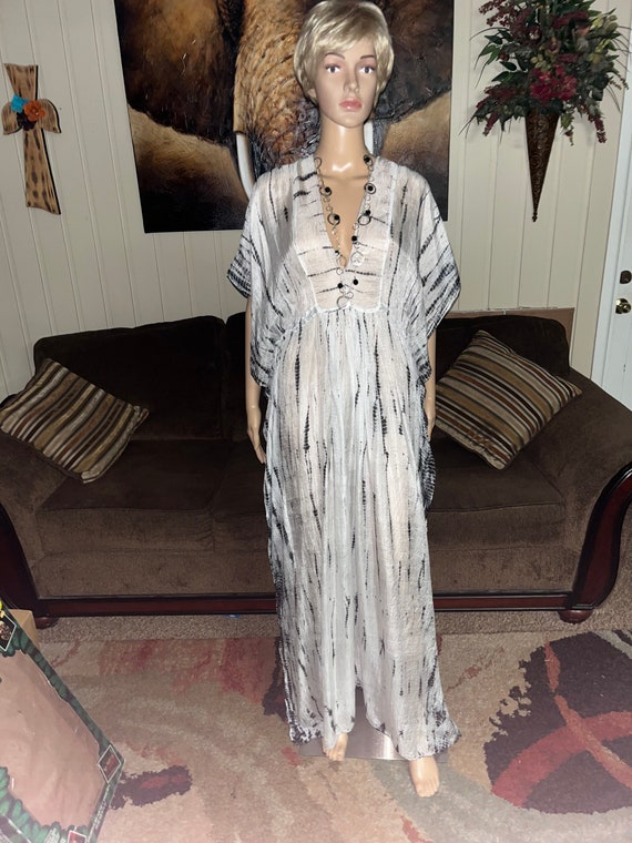 Lotta Stensson~100% Silk Size M/L Maxi Boho Dress