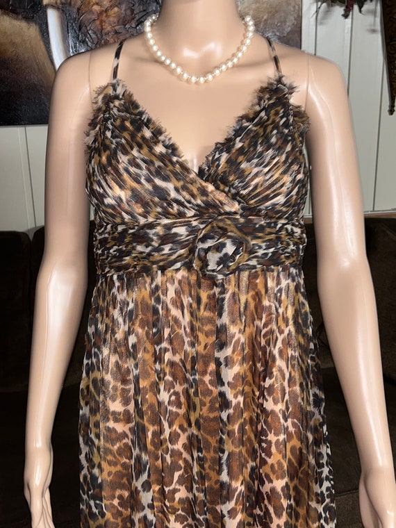 Mesmermize~Leopard Silk Size Medium Sleeveless Dr… - image 9