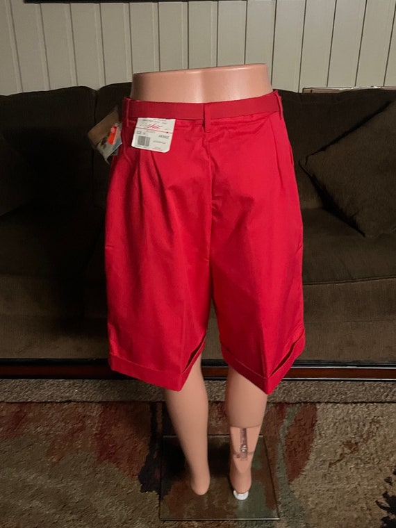 Chic Red Mom Shorts~ Size 14 (Vtg- New W/Tags - image 5