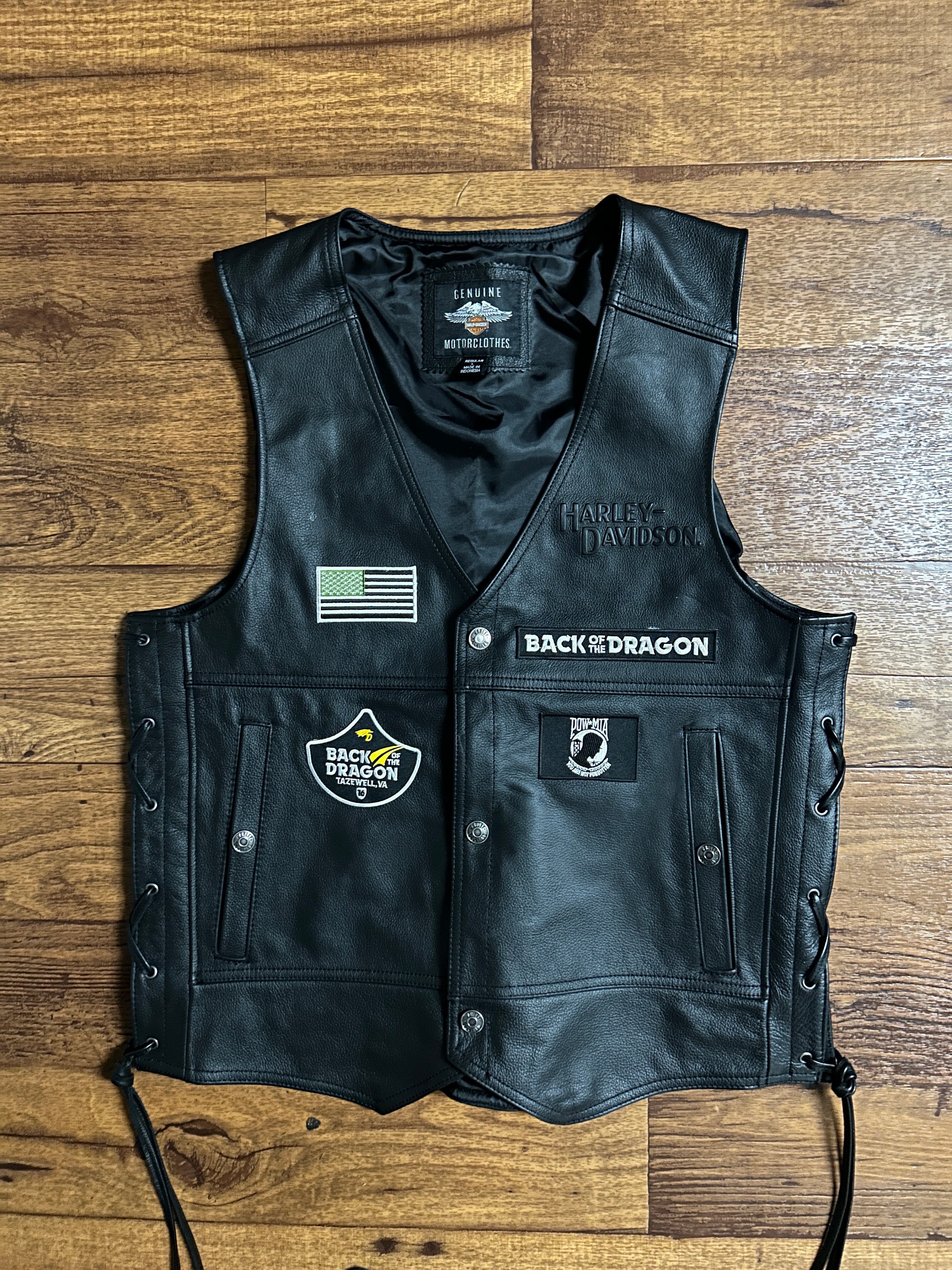 Harley-davidson • Vintage • Biker • Large • Cowhide Leather