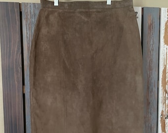 Bagatelle~ Waist 29 ~Suede Leather Skirt