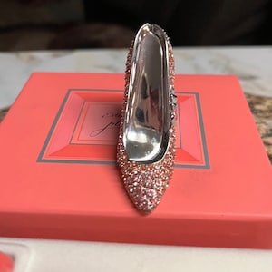 Estée Lauder • Pink • High Heel • Pleasure • Solid Perfume • Diamond Stones • New / Box