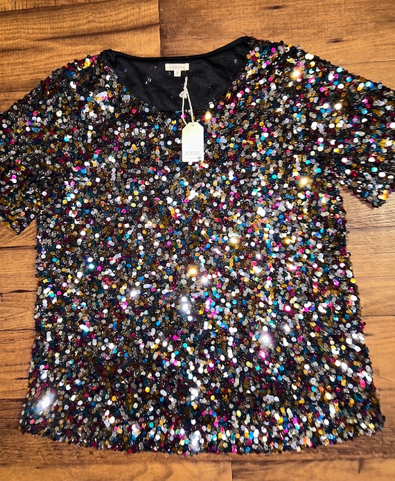 Jodifl • Multi-Colors • Sequins • Size Large • Bl… - image 1