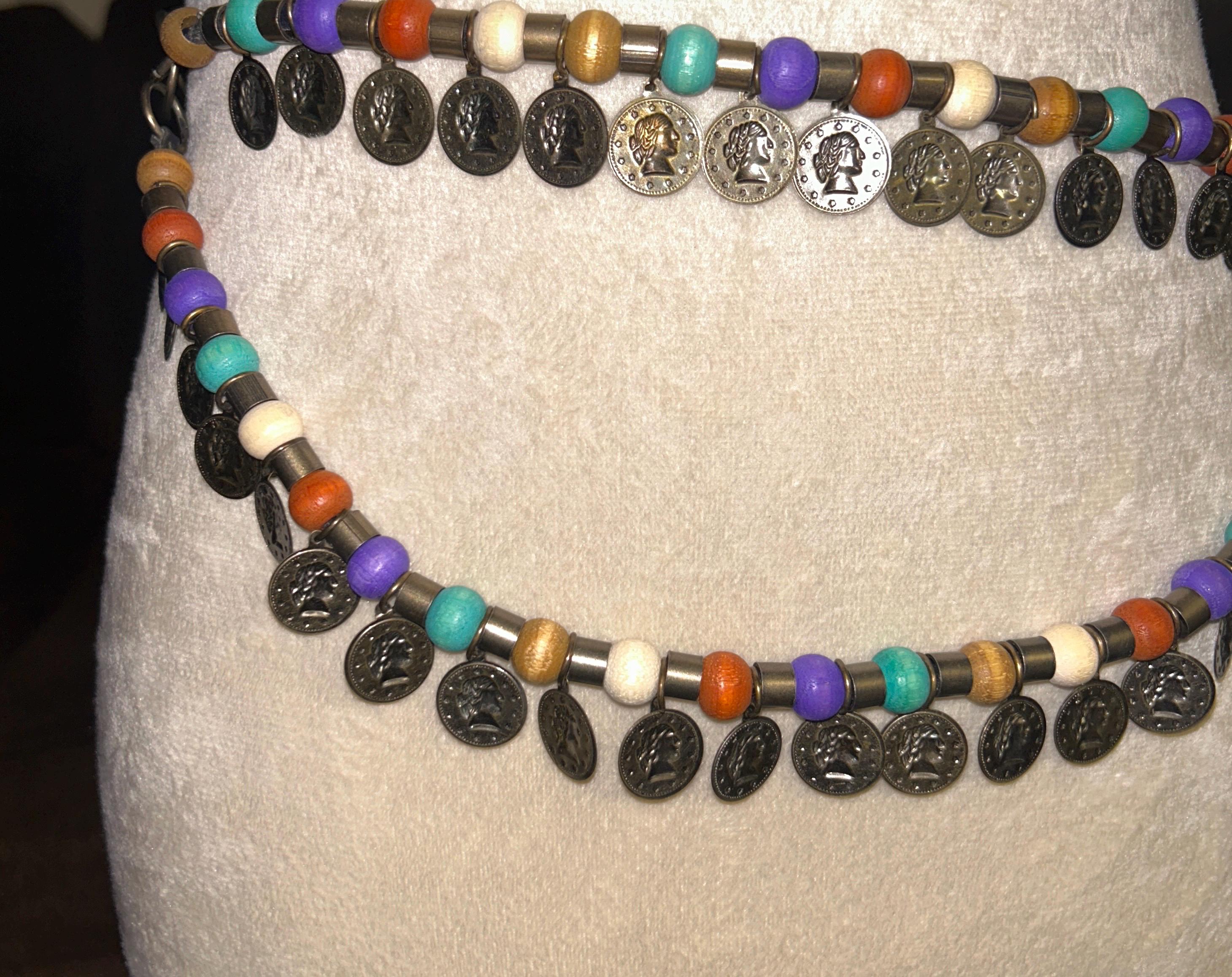 Boho Multi Color Beaded Belt - Etsy