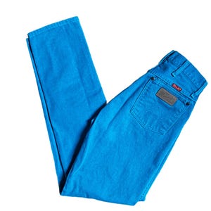 Wrangler ~ Vintage (1980’s) ~ Made in USA ~ Western ~ Cowgirl ~ Turquoise ~ Size 9 (28/34) ~ Bootcut ~ High Rise ~ Jeans Bild 3