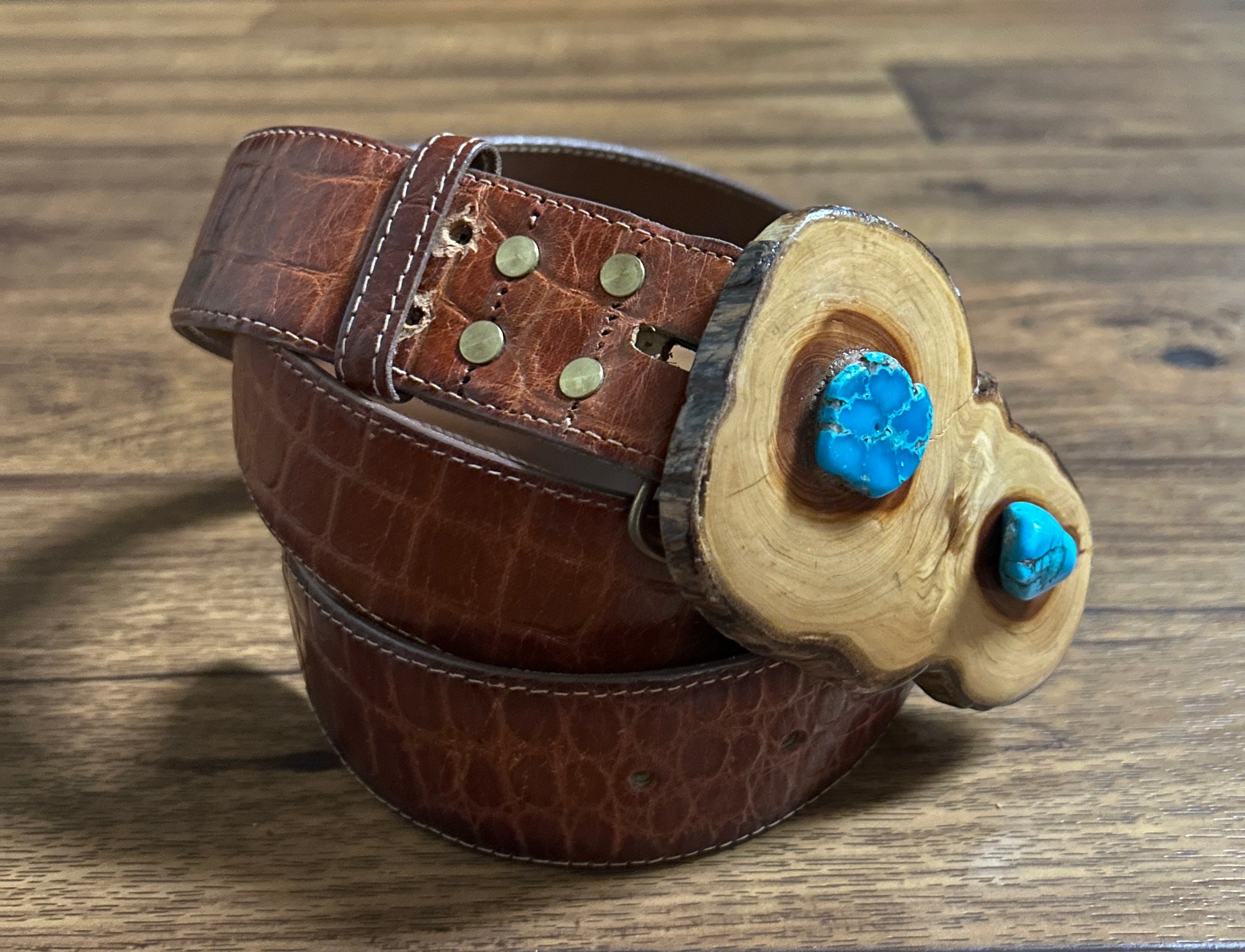 Talbots • Alligator Calf • Large • Handmade Wooden Buckle  display picture 2