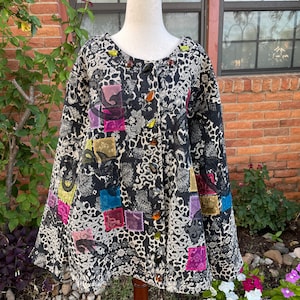Drapers Studio • Jacket • Multi-Colors • Floral/ Geometric Design • Size 2X • Embroidery • Beaded