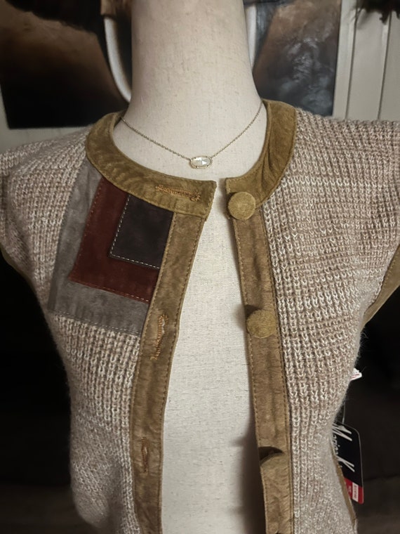 Vtg~”Mariea Kim” Women Size Medium Sweater Vest - image 5