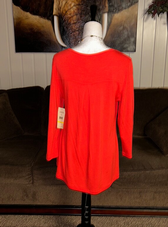 Multiples~Size Medium (2 Piece) Red Blouse W/ Mul… - image 10