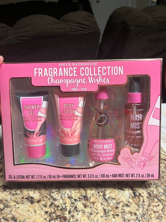Onyx Bathhouse~fragrance Collection Champagne Wishes 4 Piece Set