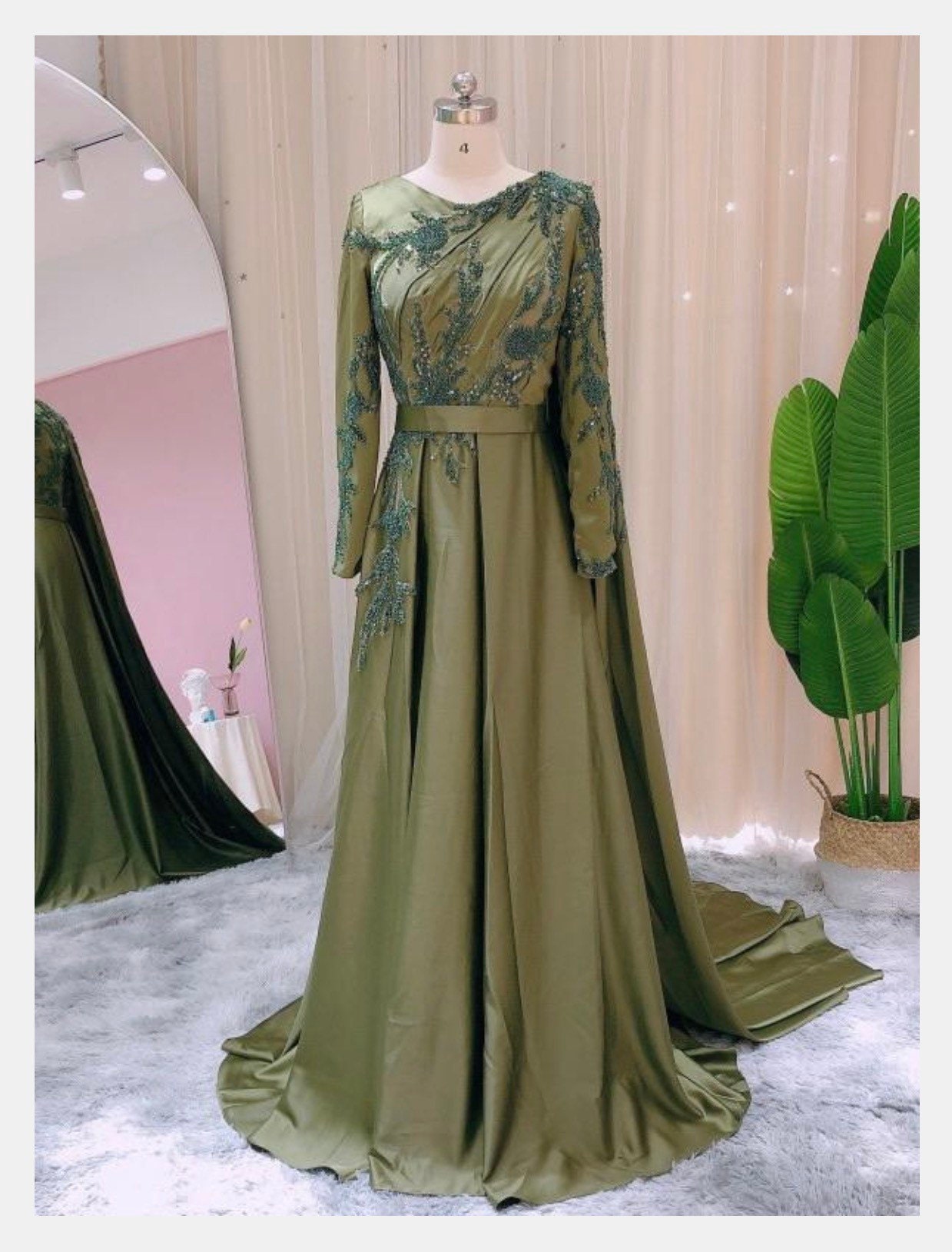 Azura Gowns Custom Made Prom Dress Long Sleeves Dubai Evening