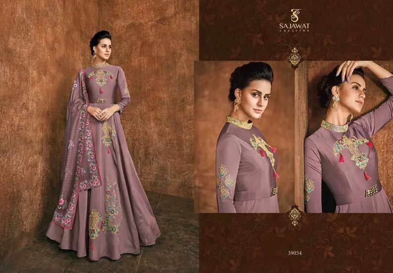 readymade gown with dupatta
