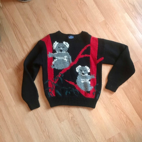Woolrich Women Koala Bear Wool Sweater Large Princ